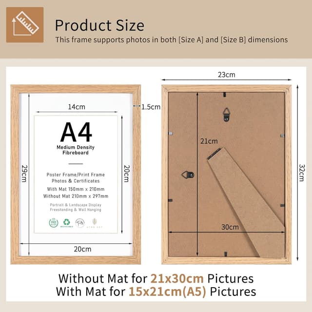 Thumbnail 1 de A4 Picture Frame Set of 3