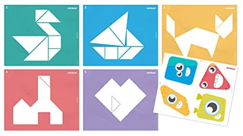 Detalle 1 de Miniland Set 4 Tangram para mesa de luz 🎲