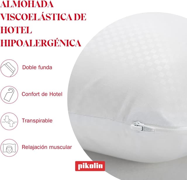 Thumbnail 1 de Pikolin Home - Almohada Viscoelástica 105 cm 🛏️ Suave y Firme