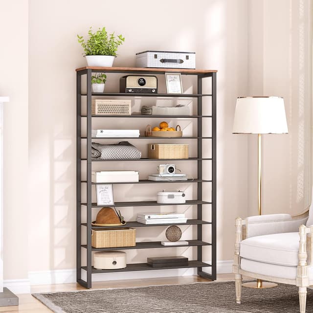 Detalle de HOOBRO scarpiera a 10 livelli EBF171XJ01 da 100 cm, fino a 50 paia di scarpe