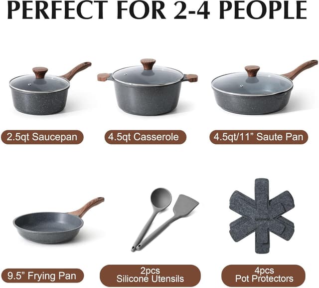 Detalle 2 de SENSARTE 13-Piece Nonstick Cookware Set