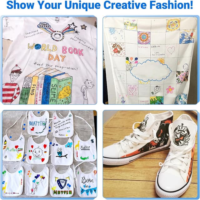 Thumbnail 4 de 24 Fabric Pens Permanent 1mm Tip