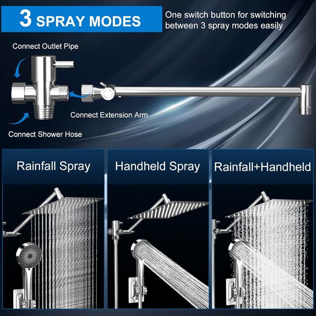 Detalle de 10 Inch Rain Shower Head Combo