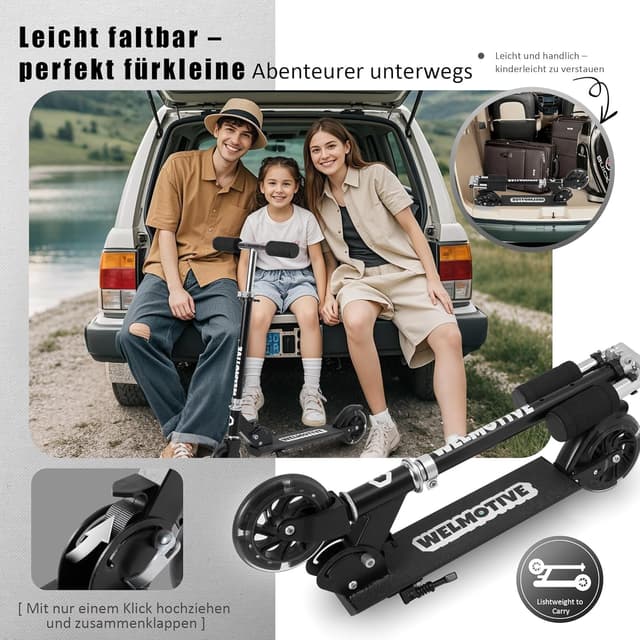 Detalle 2 de Roller Kinder 2 Räder klappbar 2 LEDs