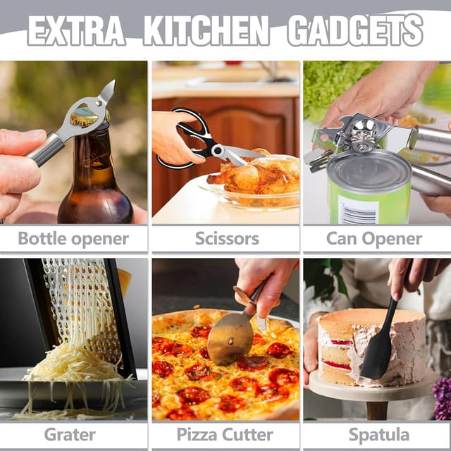 Thumbnail 3 de Kitchen Utensils Set 34pcs Silicone 🍴