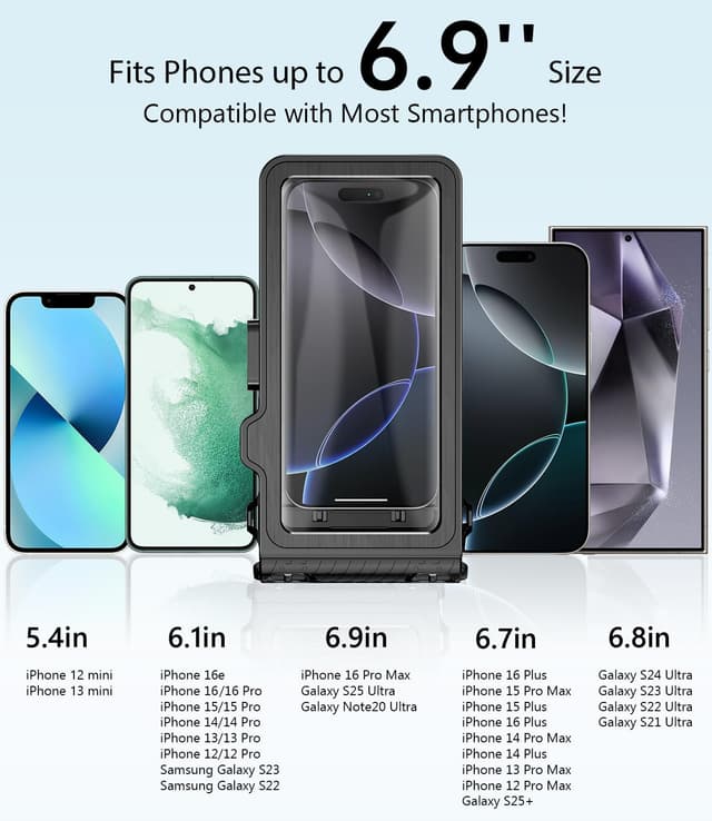 Detalle de Universal Waterproof Phone Case for Snorkeling (Underwater Touchscreen Housing) for iPhone & Galaxy up to 6.9
