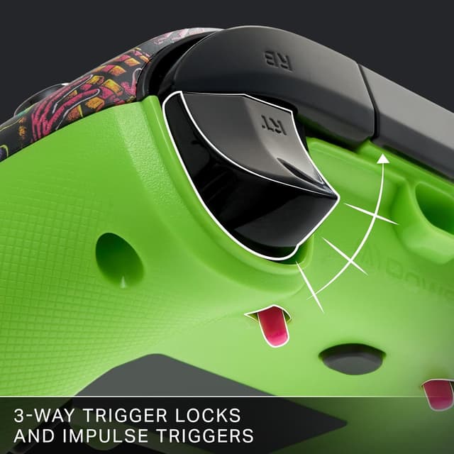 Detalle de PowerA Advantage Wired Controller für Xbox Series X|S (Fortnite Glow) – kabelgebunden mit Gaming-Tasten & Trigger-Locks