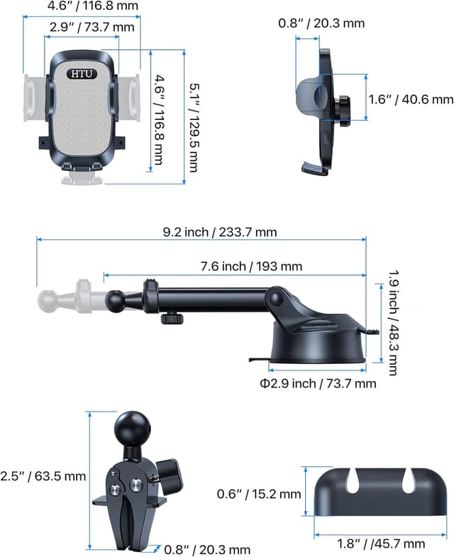Thumbnail 6 de HTU Handyhalterung fürs Auto 4 in 1