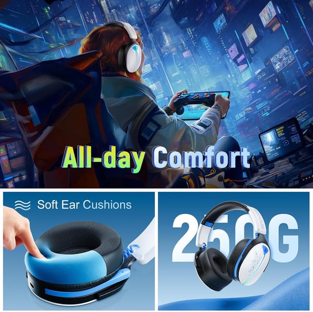 Thumbnail 5 de Buwnia Wireless Gaming Headset 40H battery