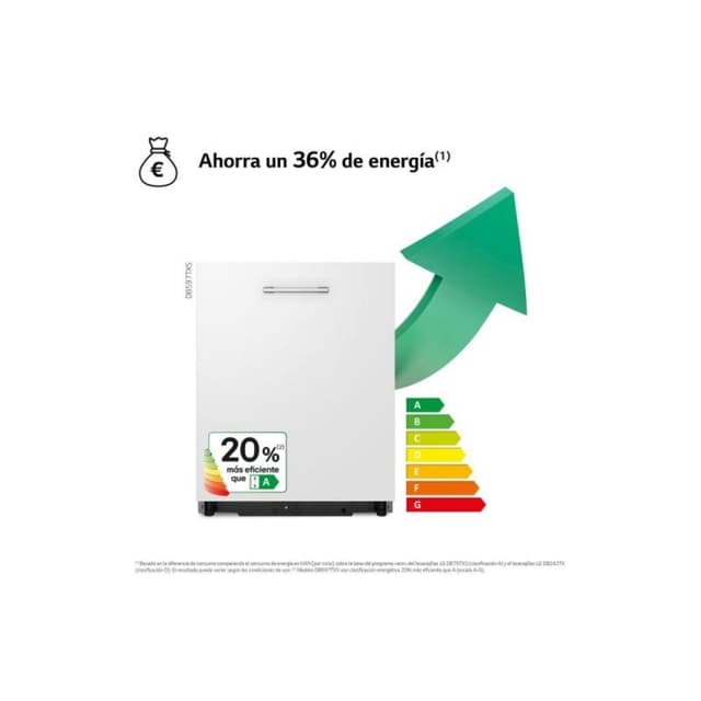 Thumbnail 1 de LG DB597TXS Lavavajillas 14 cubiertos integrado