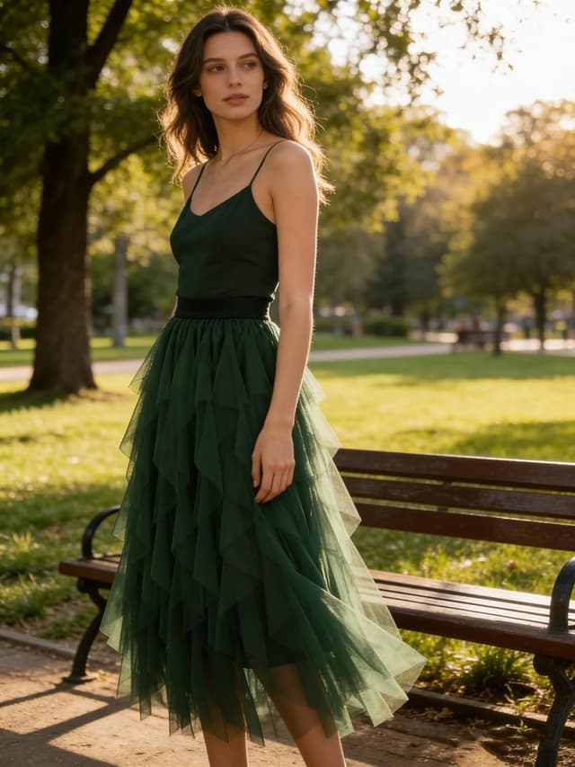 Thumbnail 1 de Girstunm Tüll Röcke Midi Länge 34 Zoll