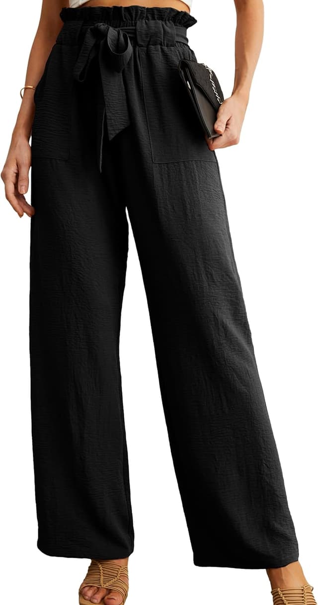 Detalle de IWOLLENCE Wide Leg Pants with Pockets