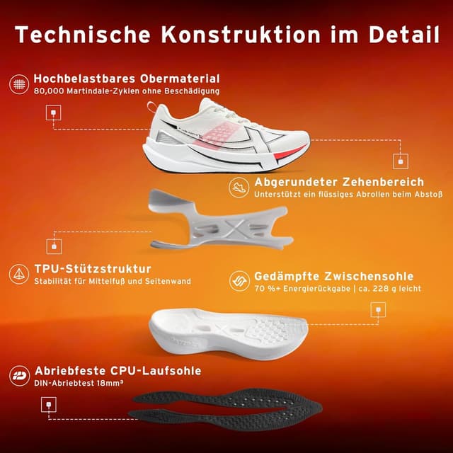 Detalle de XTEP Professionelle 2000km Laufschuhe 10 km