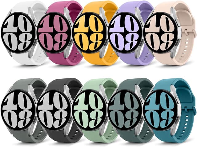 Detalle de MoKo No Gap Soft Silicone Replacement Sport Strap for Samsung Galaxy Watch (20mm) — 40mm/44mm/43mm/47mm/45mm/42mm/46mm compatible