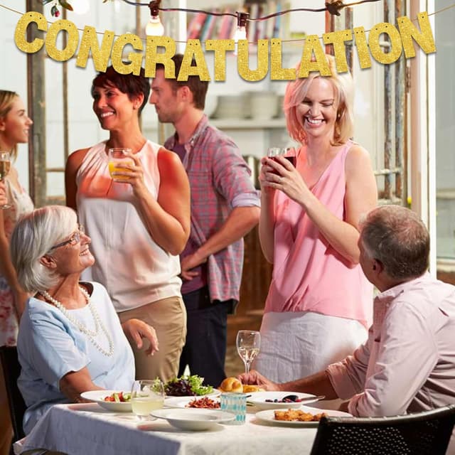 Thumbnail 3 de BEISHIDA 116 PCS Glitter Gold Letter Banner Kit ๐