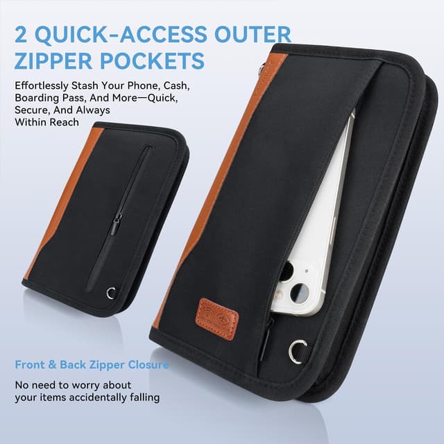 Thumbnail 6 de Looxmeer Passport Holder RFID travel wallet