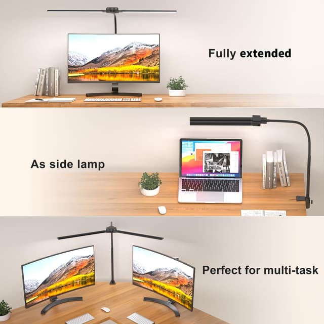 Thumbnail 1 de KableRika Doppelkopf Schreibtischlampe LED