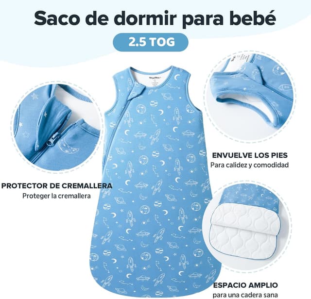 Detalle 2 de ToyaTec Saco de Dormir para Bebé 2.5 TOG