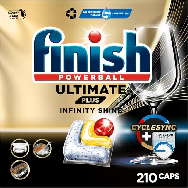 Imagen de Finish Ultimate Plus Infinity Shine Citrus 210 Tabs en OfertitasTOP