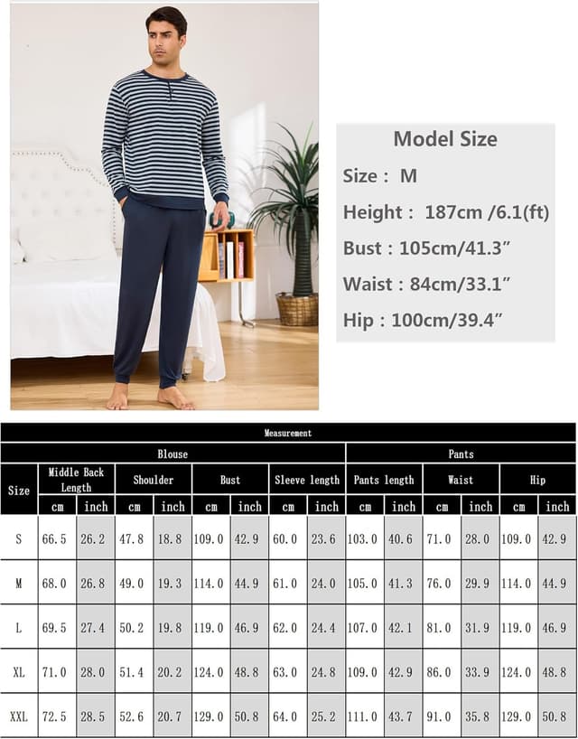 Thumbnail 5 de Crewhpo Pijama Hombre Largo Invierno