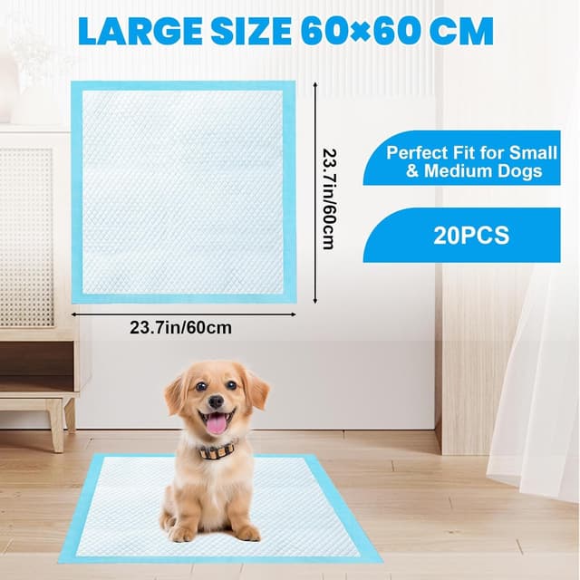 Detalle 2 de Jukibole Hunde Trainingspads 60x60cm – 100 Stück, 6-lagig 📏