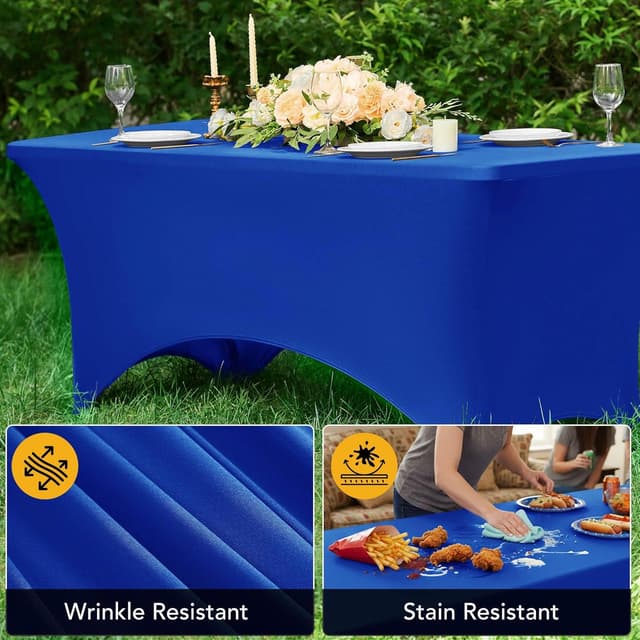 Detalle 2 de Dailyset 6-Pack Spandex Tablecloths for 6ft