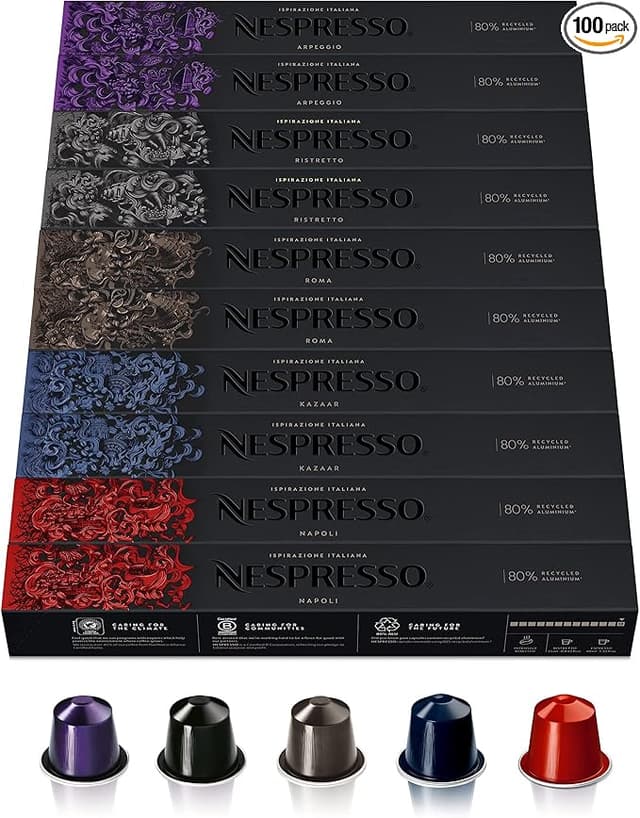 Detalle de Nespresso Original 100 Cápsulas de Cafés Intensos