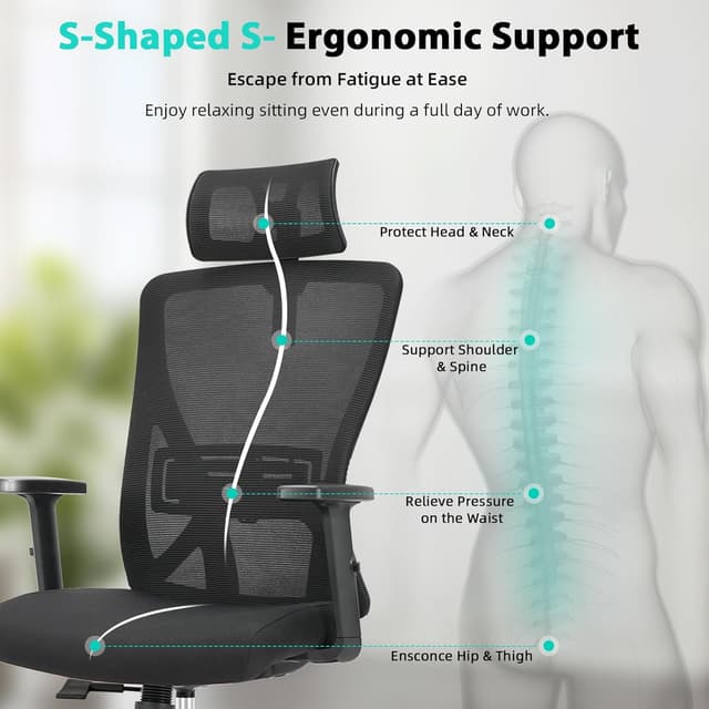 Detalle 2 de Durrafy D-03 ergonomic office chair 150kg