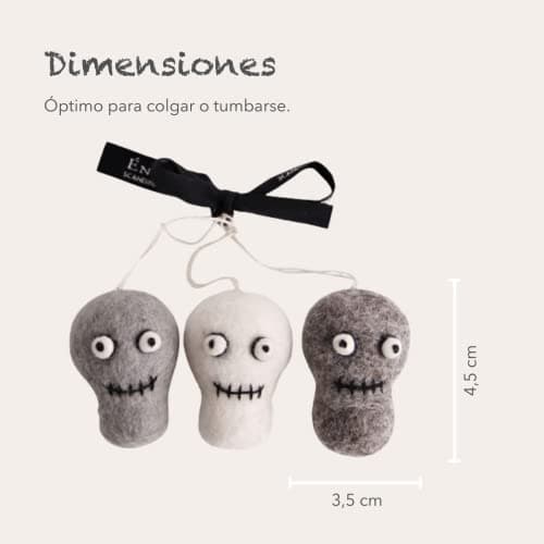 Thumbnail 1 de Én Gry & Sif Pendentifs têtes de mort gris