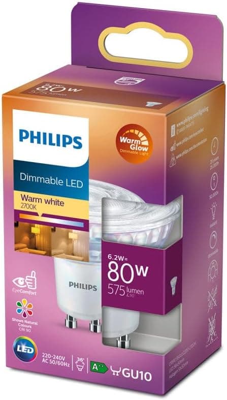 Thumbnail 3 de Philips LED Cristal 80W GU10 Luz Cálida Regulable