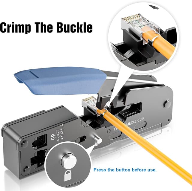 Detalle 1 de Netzwerk Werkzeugset für RJ45 10x Stecker