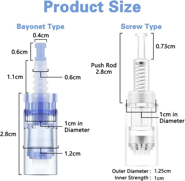 Detalle de LOPHE 12 cartouches de rechange jetables pour dermapen micro-aiguilles (36 micro-aiguilles) – bleu baïonnette