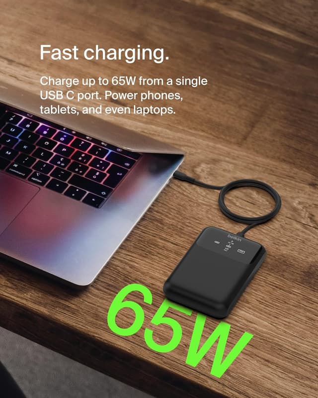 Detalle 2 de Belkin BoostCharge 20K 🔋 BaterÃa Externa para MacBook y más
