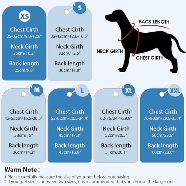 Thumbnail 3 de CITÉTOILE Hundejacke mit Klettverschluss – reflektierend, Führungsöse & wärmender Kragen, blau (XS)