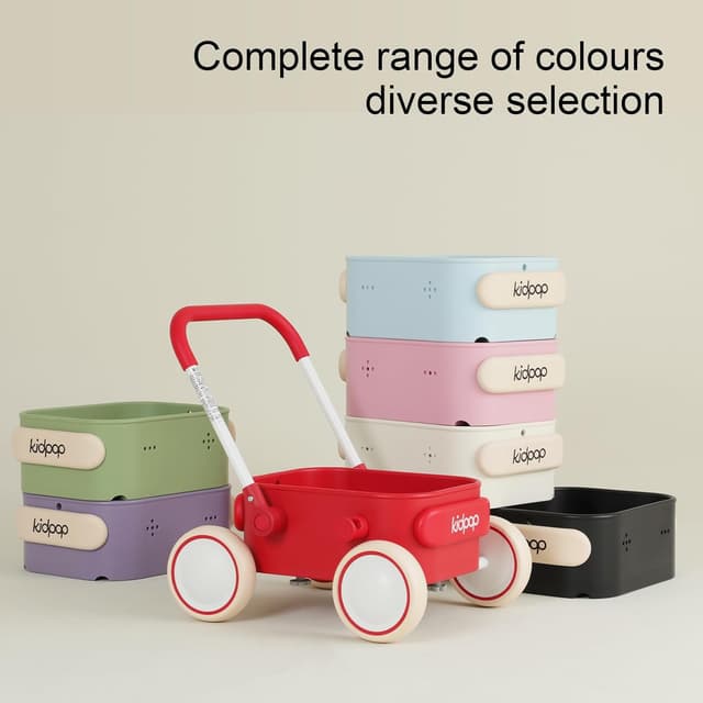 Thumbnail 6 de Kidpop PULA Push & Pull Walker Wagon (Pink) – 2-in-1 push-and-pull toddler walker wagon for 7 months–3 years