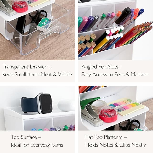 Detalle de ADVEXGP White Desk Organiser 🖊