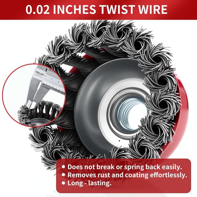 Thumbnail 2 de Kit 8 cepillos de alambre M14 para amoladora 8 piezas