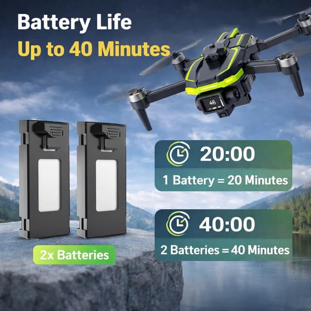 Thumbnail 6 de Drone con Telecamera 4K Mini 40min