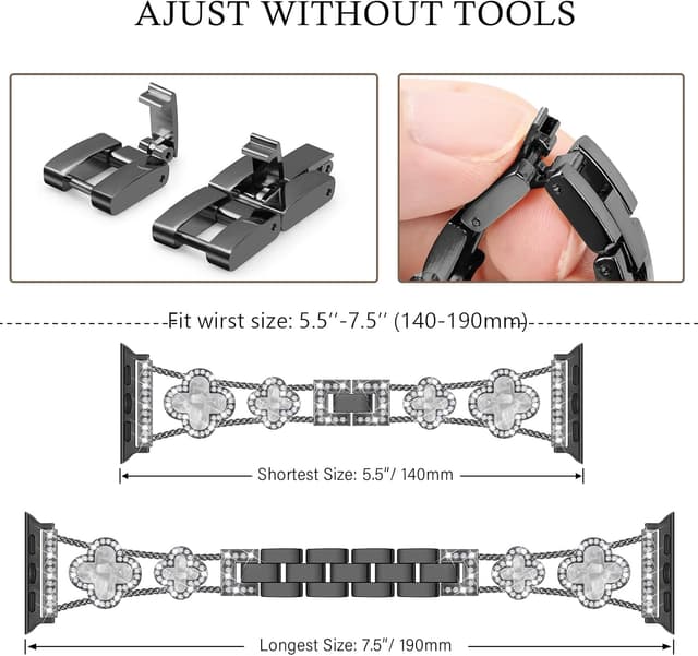 Thumbnail 4 de Tasikar Bling Diamond Apple Watch strap 44mm