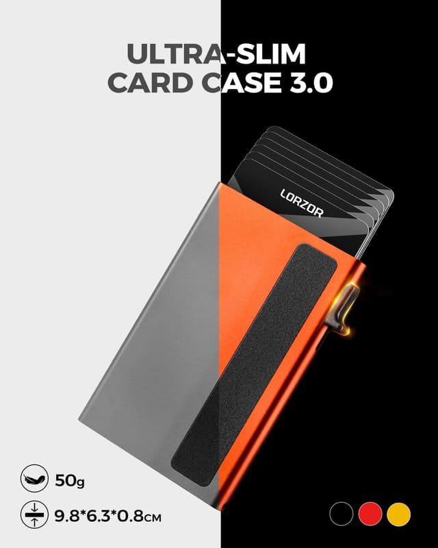 Thumbnail 6 de LORZOR men wallet slim 0.8 cm leather