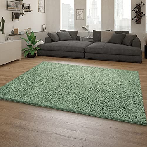 Imagen de Paco Home Tapis Shaggy Vert 70x140 cm 🛋 en OfertitasTOP