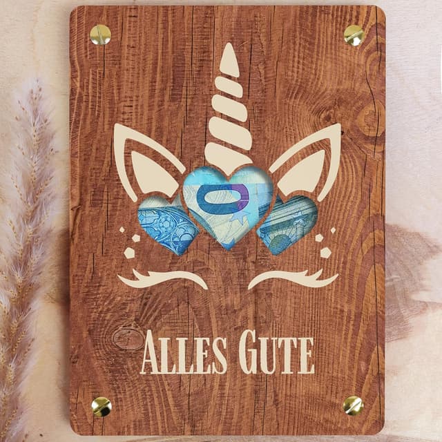 Detalle 1 de Einhorn Geschenke für Mädchen XL Geldkarte