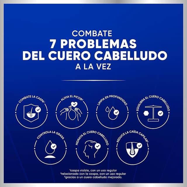 Detalle 2 de H&S Pro-Expert 7 Champú Anticaspa 🧴 Alivio Picor, 6 x 300 ml