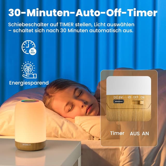 Thumbnail 5 de UPXNBOR Nachttischlampe Touch 1800 mAh