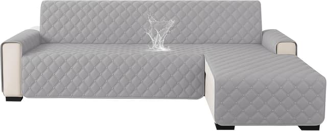 Detalle de Ystyle housse canapé d’angle 2 places 210 cm