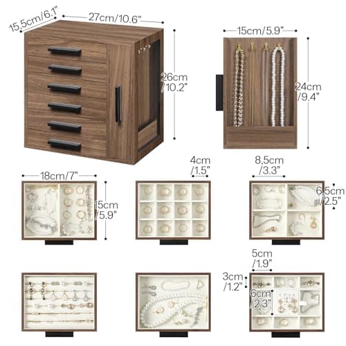 Thumbnail 2 de HOOBRO EBH12JB04 joyero 6 niveles