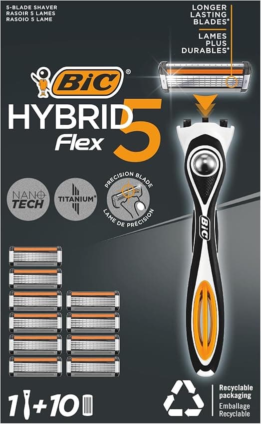 Thumbnail 6 de BIC Hybrid 5 Flex 8 recambios, 5 hojas móviles 🪒