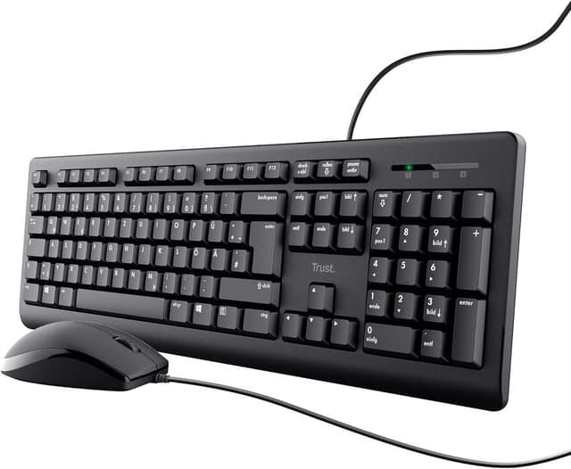 Imagen de Trust Taro Tastatur‑ und Maus‑Set 180 cm USB en OfertitasTOP