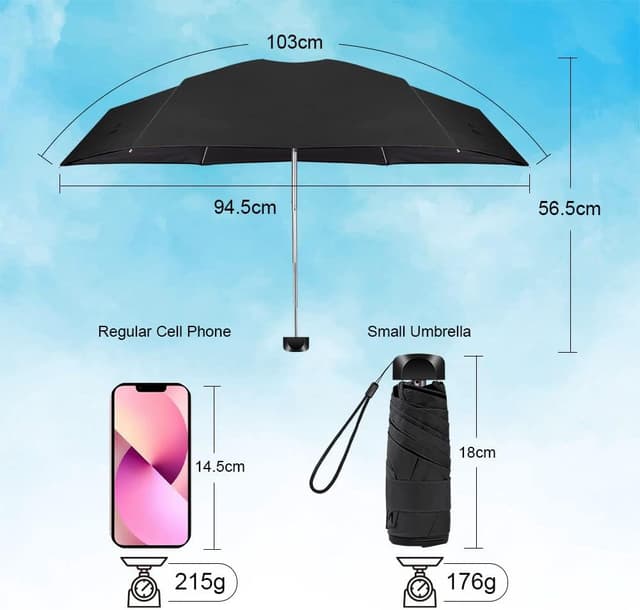 Thumbnail 2 de Vicloon Mini Ombrello 18 cm ultraleggero