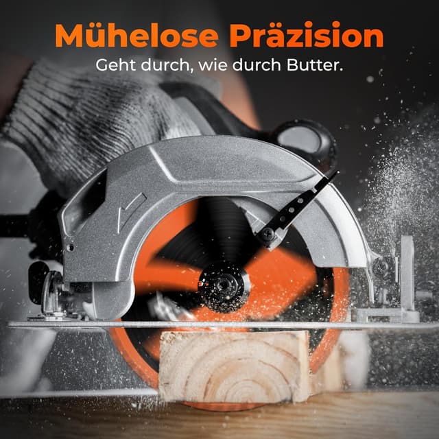 Detalle de BAUBECK Sägeblatt 190x30 für Feinschnitt – inkl. Reduzierringe (20 mm/16 mm) für Holz, Aluminium, Metall & mehr